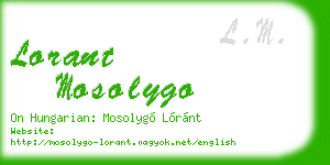 lorant mosolygo business card